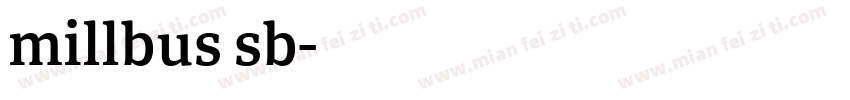 millbus sb字体转换